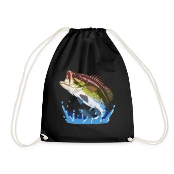 Big Bass, cadeau de pêche, cadeau cool de pêcheur, poisson - Sac de sport léger - noir - Devant