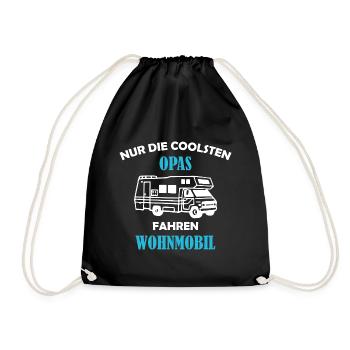 Only the coolest grandpas drive motorhomes - Drawstring Bag - black - Front