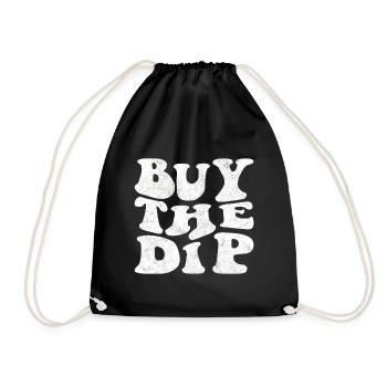Buy the dip! retro white - Drawstring Bag - black - Front