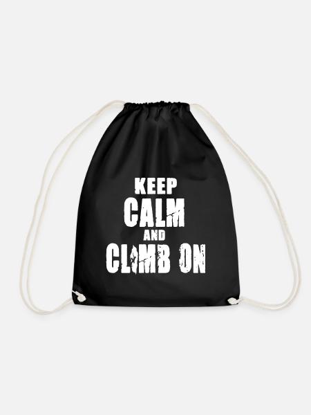 Keep Calm and Climb On - Turnbeutel - Schwarz