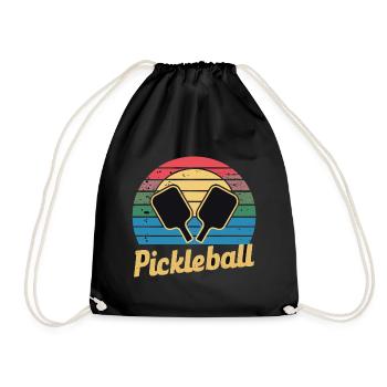 Pickleball für einen Pickleballspieler - Turnbeutel - Schwarz - Vorne
