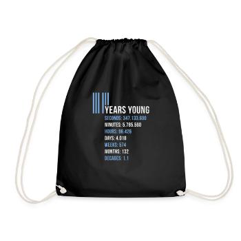 11 garçons d'anniversaire cadeau d'anniversaire Elf - Sac de sport léger - noir - Devant