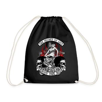 Chopper Moto Motocycliste Cadeau Biker - Sac de sport léger - noir - Devant