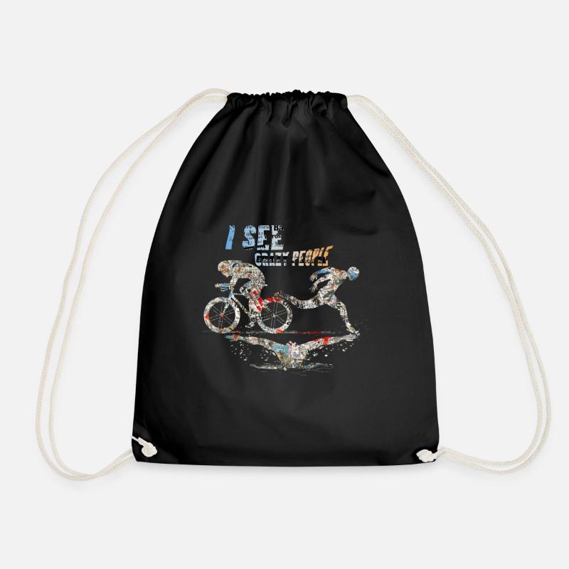 Triathlon - Drawstring Bag - black