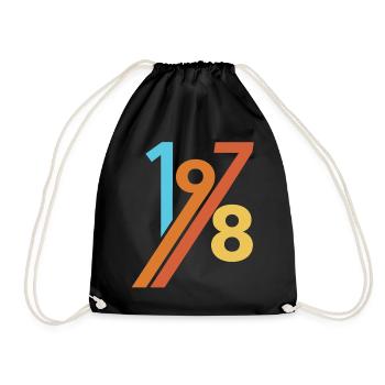 1978 SHIRT VINTAGE RETRO 70s - Drawstring Bag - black - Front