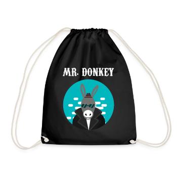 Âne Mr Donkey Cooler Âne Pimp âne - Sac de sport léger - noir - Devant