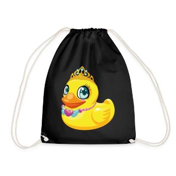 Entenprinzessin - Turnbeutel - Schwarz - Vorne