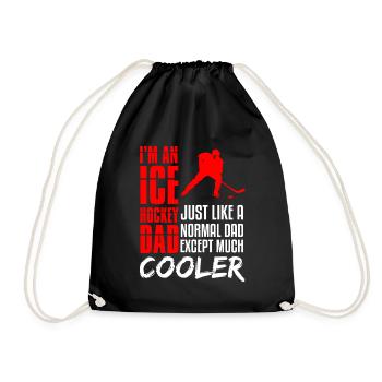 Ice Hockey Dad - Drawstring Bag - black - Front