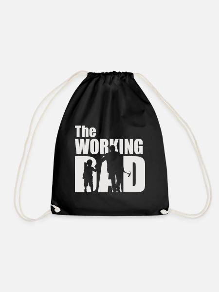 The working DAD Geschenk Väter Vater Papa - Turnbeutel - Schwarz