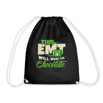 EMT Emergency Medical Technician Paramedic Gift - Drawstring Bag - black - Front