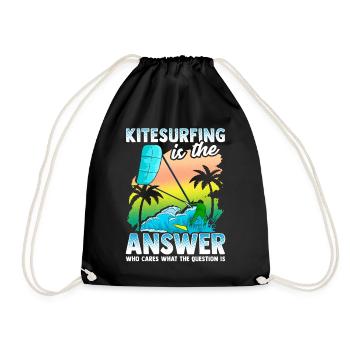Kitesurf est la réponse Kitesurfer idée cadeau - Sac de sport léger - noir - Devant