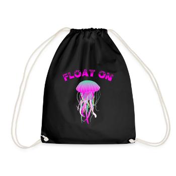 Float On Jellyfish Medusa Meduse Nettle Jellyfish Sea - Drawstring Bag - black - Front