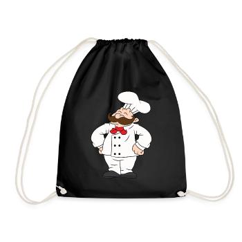 Chef, Chef, Head Chef, Pizza Maker, Baker - Drawstring Bag - black - Front