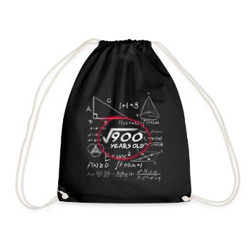 30th Birthday Math Root Calculation Nerd - Drawstring Bag - black - Front
