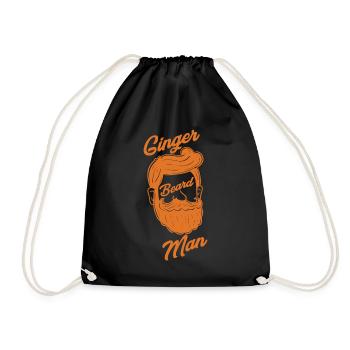 Ginger Beard - Drawstring Bag - black - Front