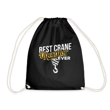 Grutier grutier de chantier grue cadeau - Sac de sport léger - noir - Devant