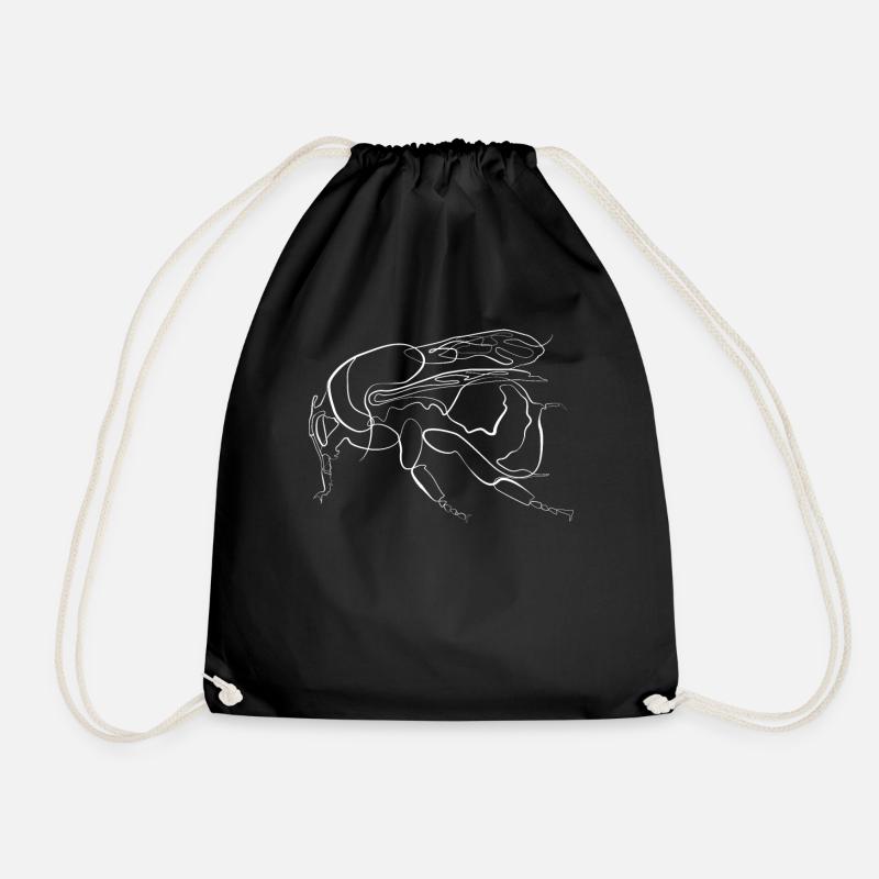Hummel Imker - one line drawing - Turnbeutel - Schwarz