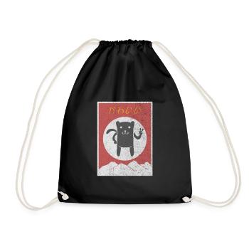 Kawaii anime chat japonais Ramen - Sac de sport léger - noir - Devant