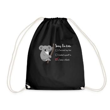 Désolé j'ai vu un Koala Australia Animal Zoo - Sac de sport léger - noir - Devant