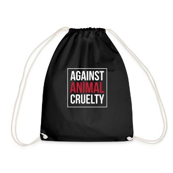 Contre la cruauté envers les animaux Bien-être animal Cadeau Amour des animaux - Sac de sport léger - noir - Devant