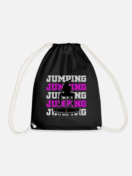 Jumping Trampolin Fitness Workout Trendsport - Turnbeutel - Schwarz