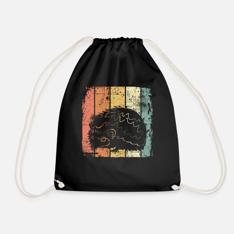 Igel - Turnbeutel - Schwarz