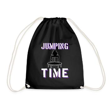 Jumping Trampoline Jump jumpstyle Jump Fitness - Drawstring Bag - black - Front