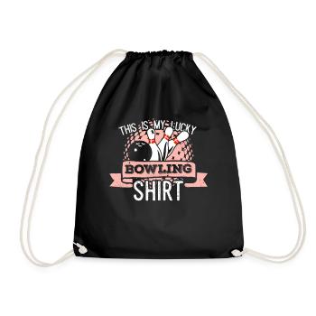 This is my lucky bowling shirt - Drawstring Bag - black - Front