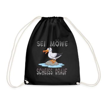 Be Seagull Shit On It - Drawstring Bag - black - Front