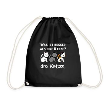 Trois Cadeaux de chats drôles pour les propriétaires de chats - Sac de sport léger - noir - Devant
