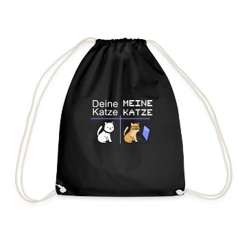 Nerd Computer Scientist with Cat Gift IT Cats - Drawstring Bag - black - Front