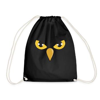 Owl eyes - Drawstring Bag - black - Front