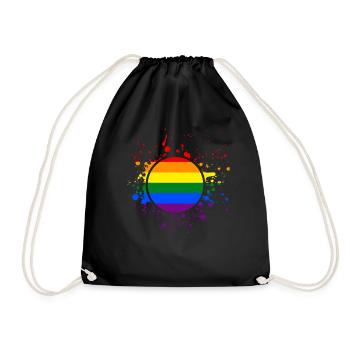 LGBT - Drawstring Bag - black - Front