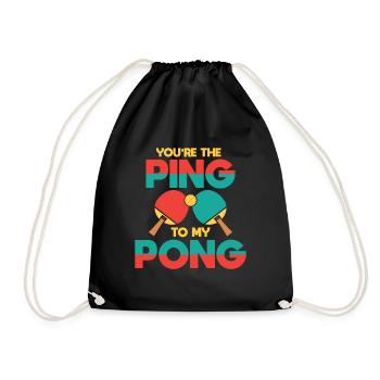 Ping Pong Ping Pong Cadeau de ping-pong - Sac de sport léger - noir - Devant