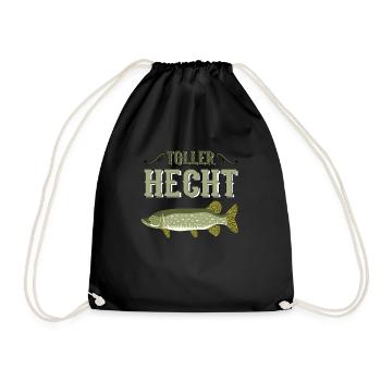 Great Pike Angler Fishing Fishing Sayings Gift - Drawstring Bag - black - Front