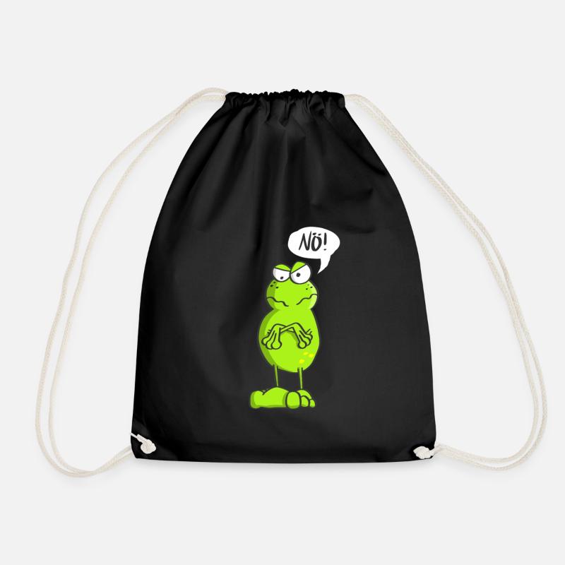 Statement Frosch Nö! - Turnbeutel - Schwarz