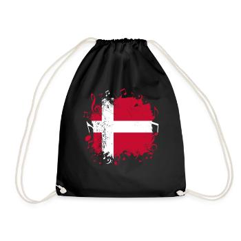 Danemark Drapeau Musique - Sac de sport léger - noir - Devant