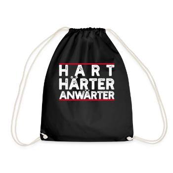 Hart Härter Anwärter Berufsanfänger - Turnbeutel - Schwarz - Vorne