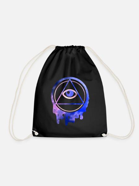 All Seeing Eye Illuminati Sterne - Turnbeutel - Schwarz