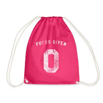 Zero Fucks Given IDC IDK IDGAF I dont Give A Fuck - Turnbeutel - Fuchsia - Vorne