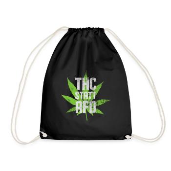 Thc Statt Afd Funny cannabis - Drawstring Bag - black - Front