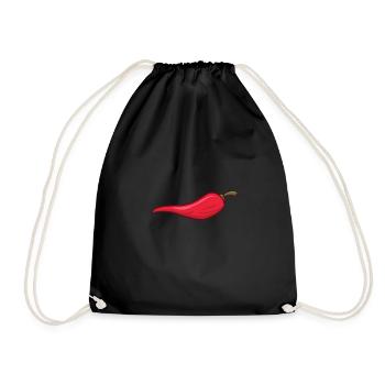Spicy - red chili pepper - Drawstring Bag - black - Front