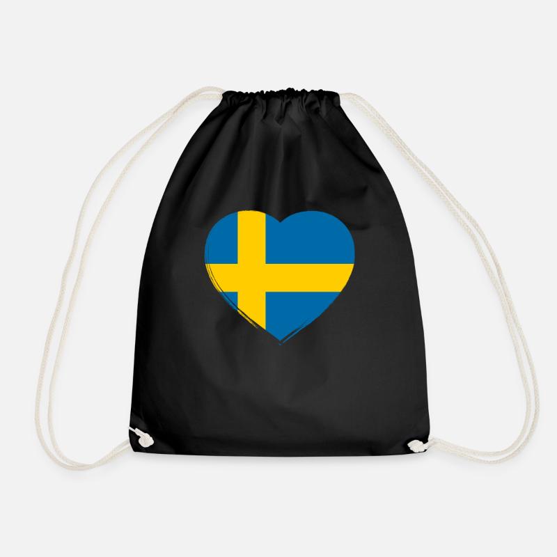 Schweden Liebe - Turnbeutel - Schwarz
