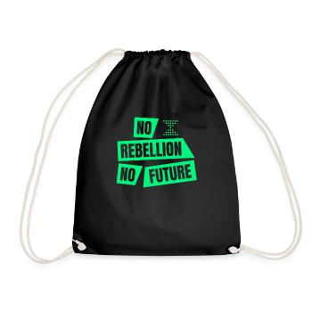 Extinction climatique: pas de rébellion, pas d'avenir XR - Sac de sport léger - noir - Devant