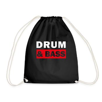 Drum And Bass - Turnbeutel - Schwarz - Vorne