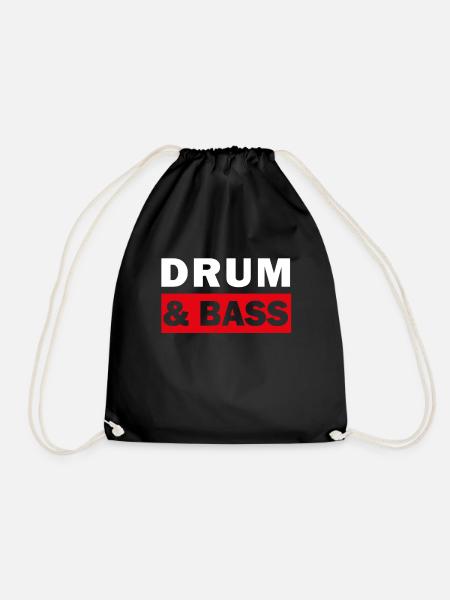 Drum And Bass - Drawstring Bag - black