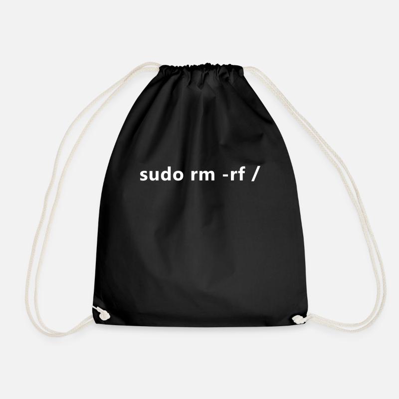 Linux Admin Programmer sudo rm rf / Linux - Sac de sport léger - noir