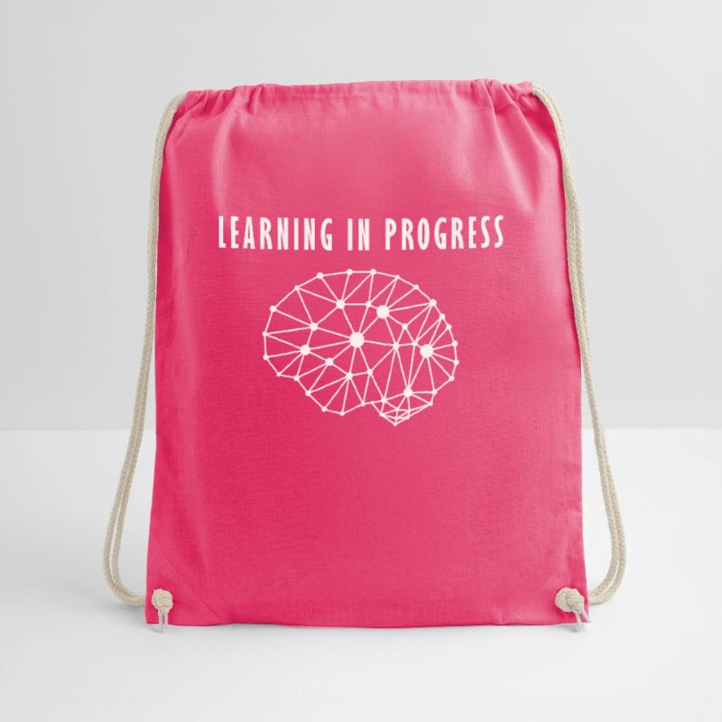 Human brain neuronal network learning process Drawstring Bag