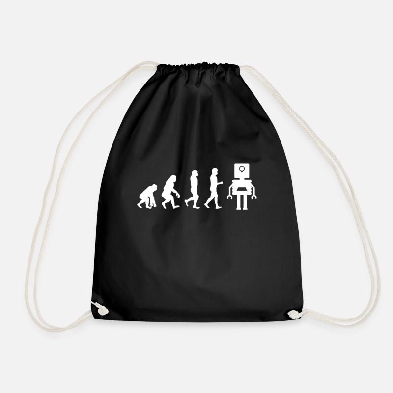 Robotics Robot Evolution - Drawstring Bag - black