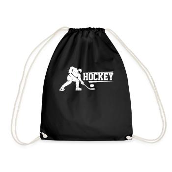 Hockey Eishockey Hockey Fan Hockey Spieler - Turnbeutel - Schwarz - Vorne